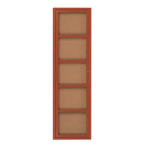 Sliding Door Indoor Enclosed Corkboard, 6, UV9026ACS-BRONZE-PEARL